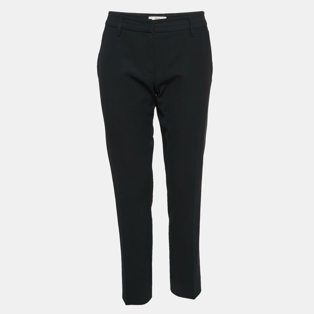 Prada Black Gabardine Trousers M
