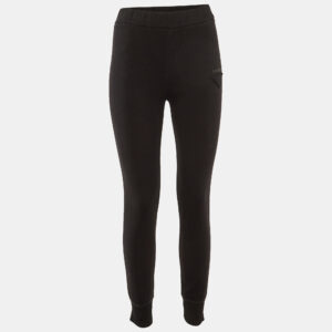 Prada Black Cotton Track Trousers M