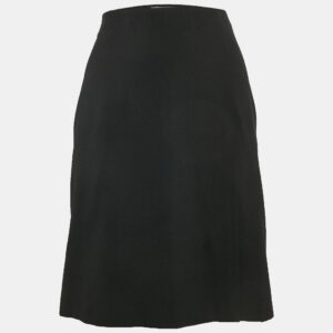 Prada Black Crepe Pencil Skirt S