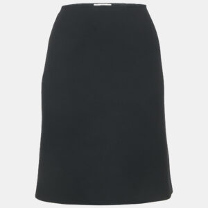 Prada Black Crepe Short Skirt M