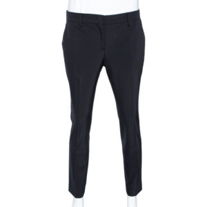 Prada Black Cropped Technical Trousers L