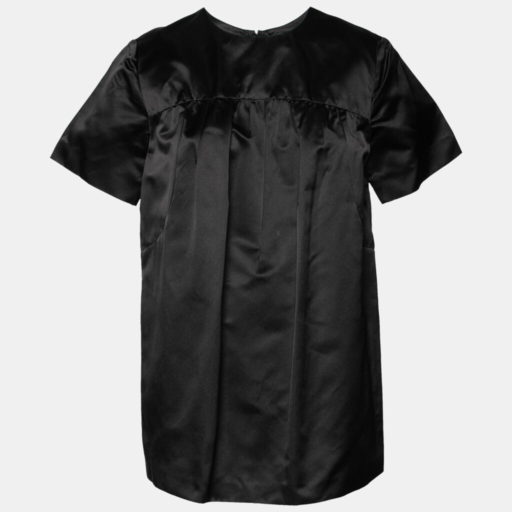 luxury-women-prada-used-clothes-p626863-001-1 Prada Black Silk Gathered Detail Top M