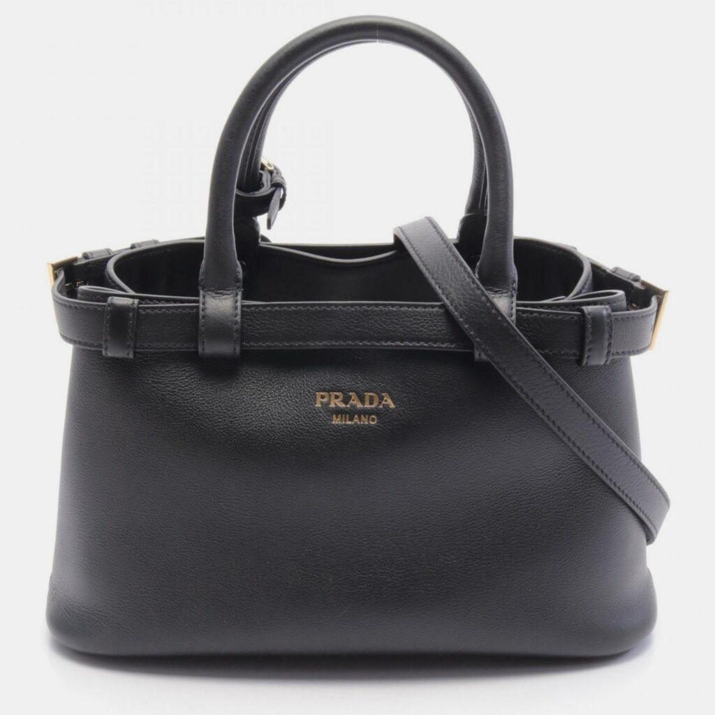 luxury-women-prada-used-handbags-p1076690-002 Prada Black Leather Handbag