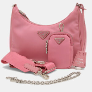 Prada Pink Nylon Re-Edition Shoulder Bag