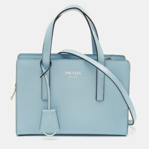 Prada Light Blue Brushed Leather Mini Re-edition 1995 Tote