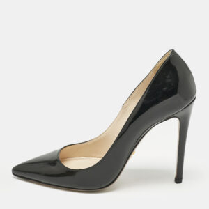 Prada Black Patent Leather Pointed Toe Pumps Size 36