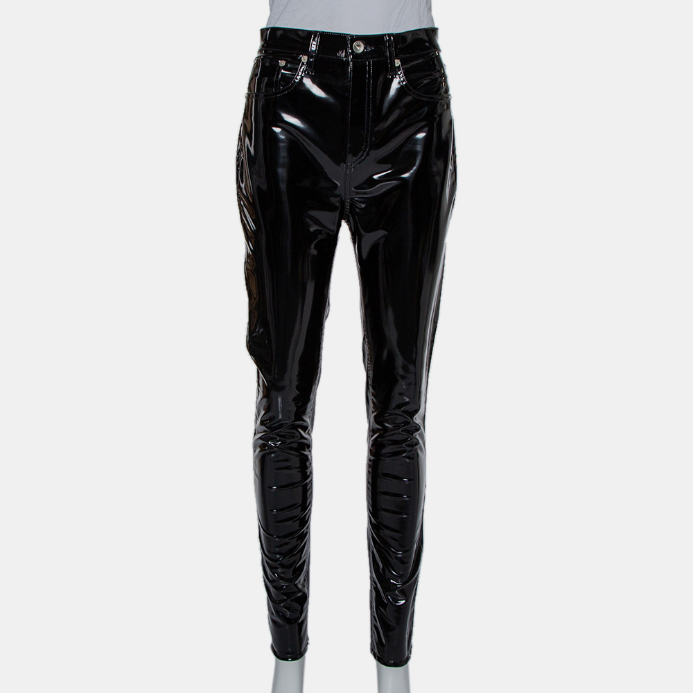 luxury-women-rag-bone-used-clothes-p430570-008 Rag & Bone Black Synthetic High Rise Pants M