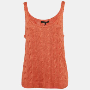 Ralph Lauren Orange Cable Knit Tank Top XL