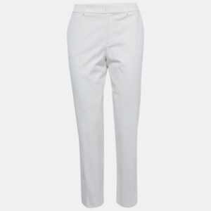 Ralph Lauren Purple Label White Gabardine Heidi Skinny Pants S