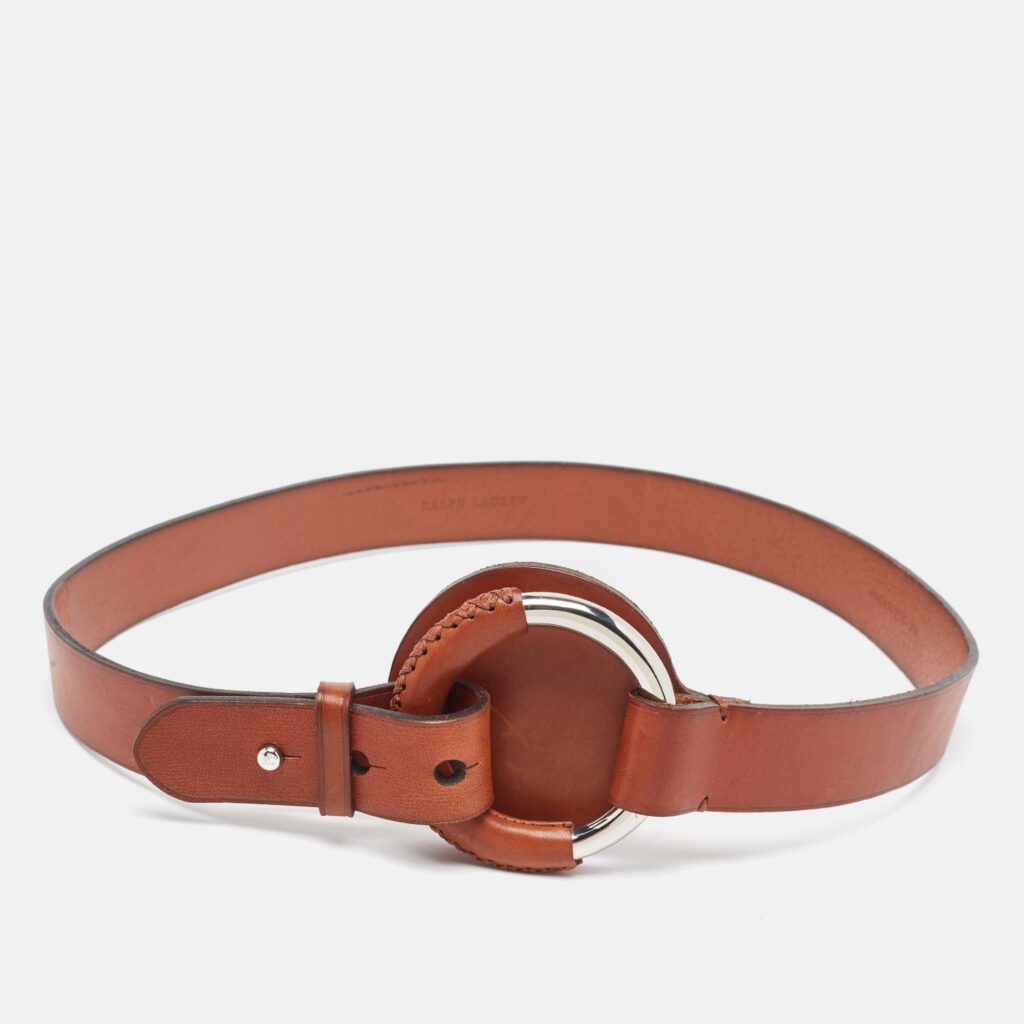luxury-women-ralph-lauren-used-accessories-p949019-001 Ralph Lauren Brown Leather Ring Buckle Belt