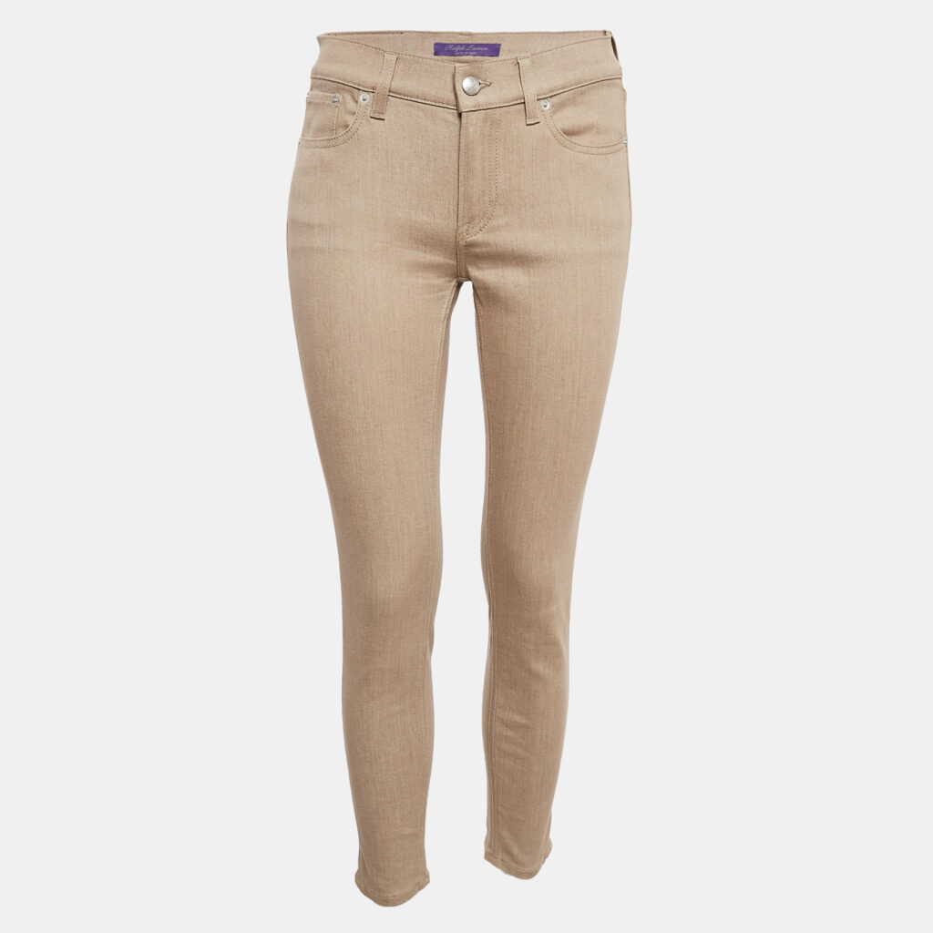Ralph Lauren Brown Cotton Skin Fit Pants M Waist 27"