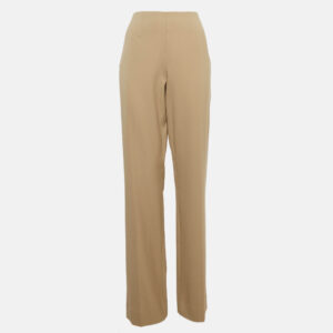 Ralph Lauren Beige Stretch Wool Straight Leg Trousers L