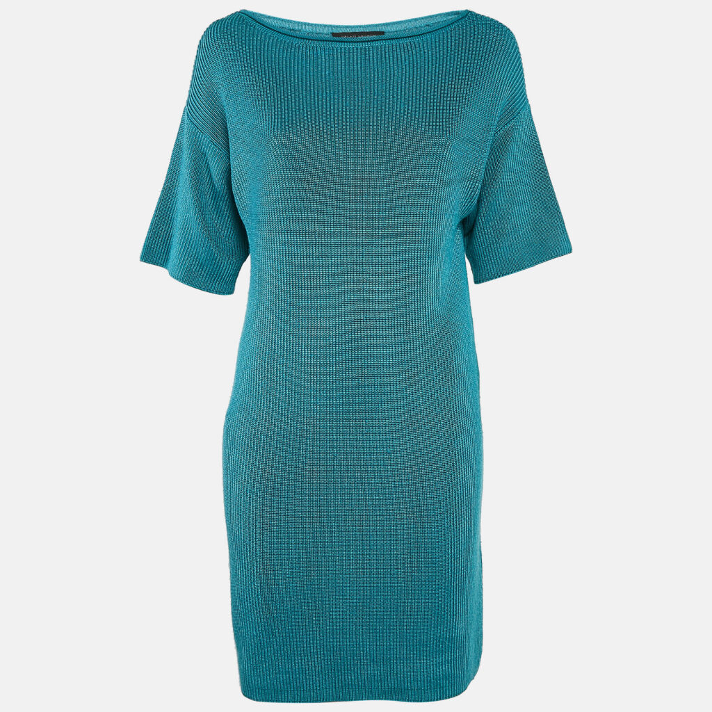 Ralph Lauren Blue Rib Knit Mini Dress S