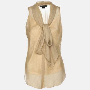 Ralph Lauren Gold Silk Top M