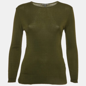 Ralph Lauren Olive Green Cotton Knit Long Sleeve T-Shirt M
