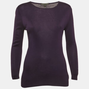 Ralph Lauren Purple Cotton Long Sleeve Sweater M