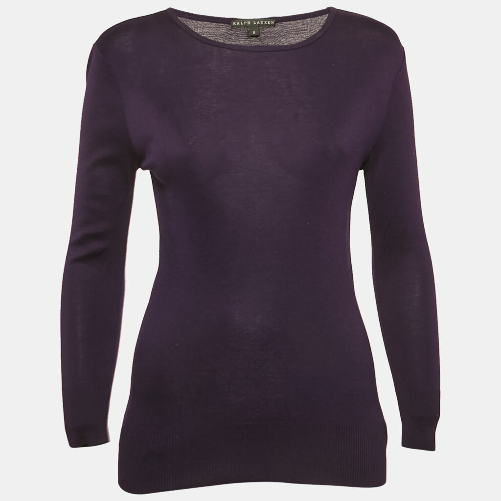 luxury-women-ralph-lauren-used-clothes-p1155171-003 Ralph Lauren Purple Cotton Long Sleeve Sweater M