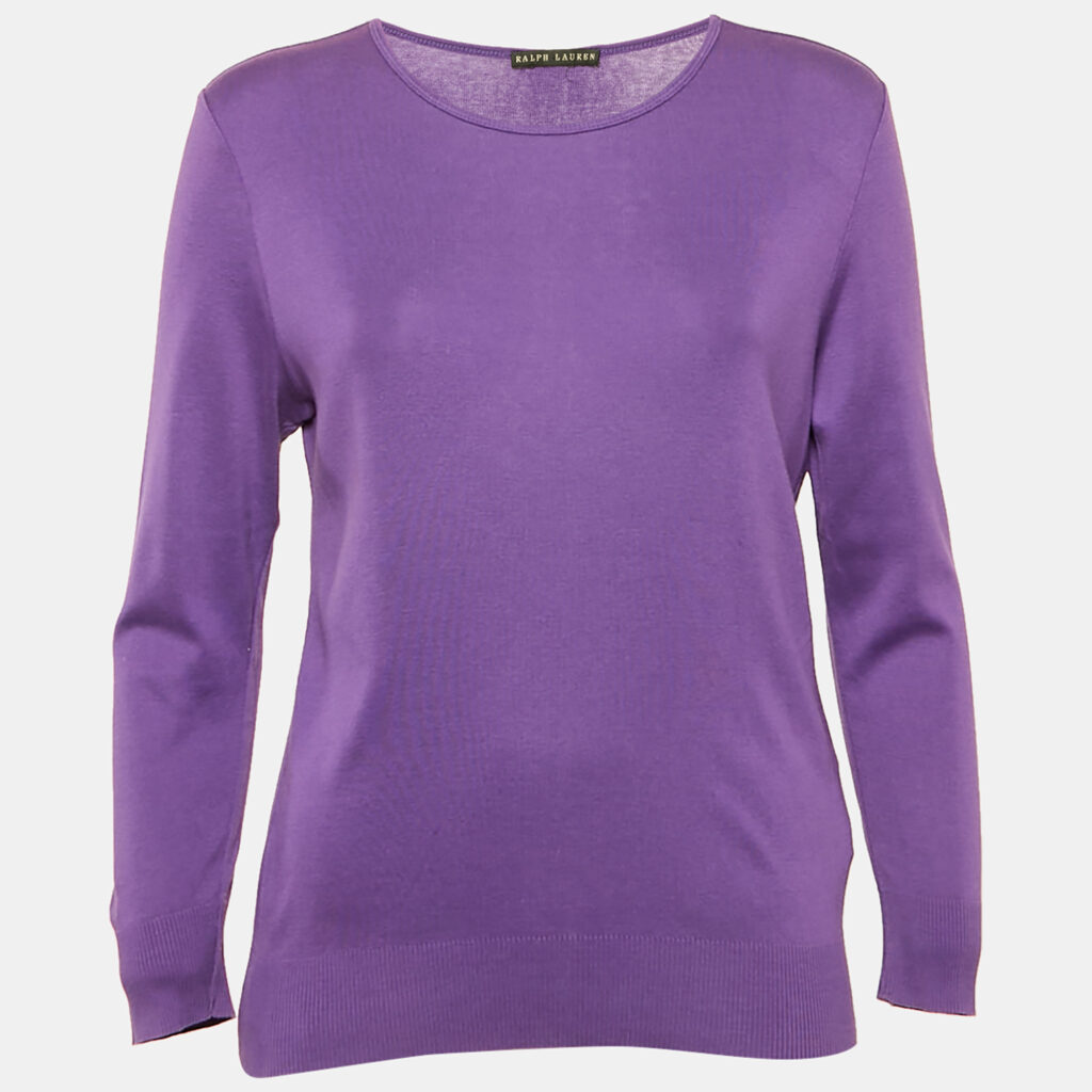 luxury-women-ralph-lauren-used-clothes-p1155327-004 Ralph Lauren Purple Cotton Knit Pullover S