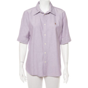 Ralph Lauren Purple Cotton Short Sleeve Button Front Shirt XL