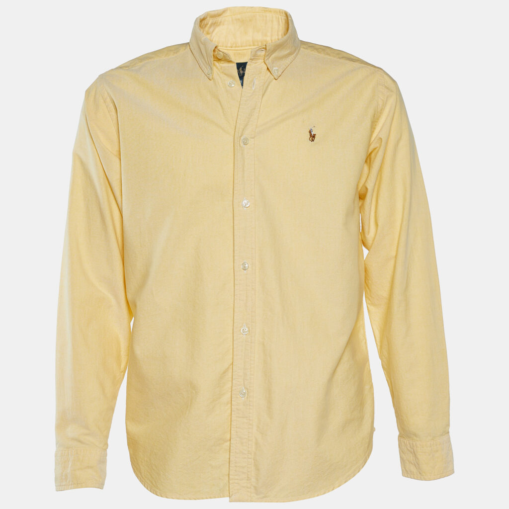 luxury-women-ralph-lauren-used-clothes-p664081-002-1 Ralph Lauren Yellow Cotton Button Front Shirt XXXL