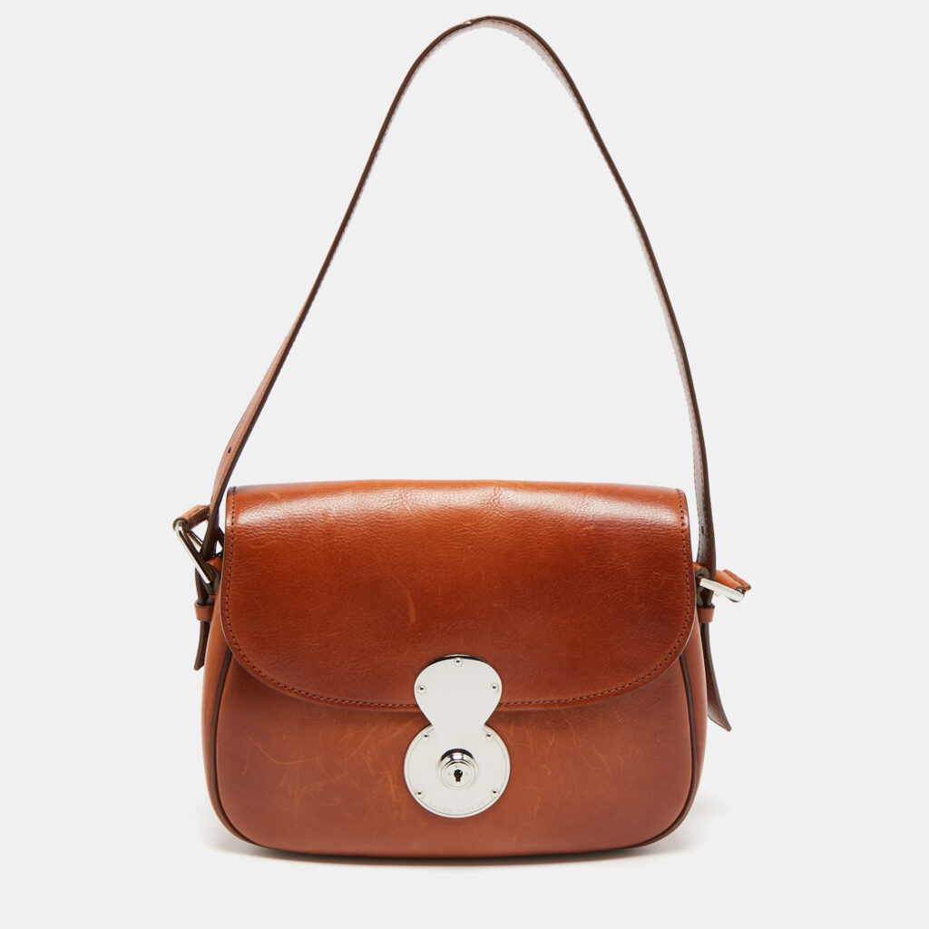 luxury-women-ralph-lauren-used-handbags-p1085444-001 Ralph Lauren Brown Leather Ricky Flap Crossbody Bag