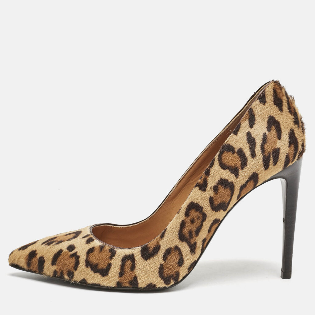 luxury-women-ralph-lauren-used-shoes-p1149349-010 Ralph Lauren Beige Calfhair Pointed Toe Pumps Size 37.5