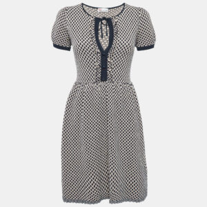 RED Valentino Pink/ Navy Blue Knit Mini Dress M