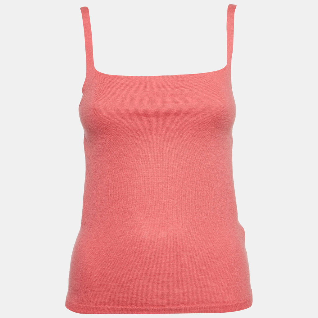 luxury-women-red-valentino-used-clothes-p998090-002 RED Valentino Pink Cashmere Knit Shoulder Strap Top M