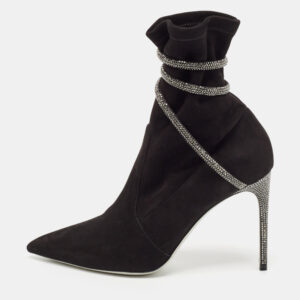 ren&eacute; caovilla black suede cleo booties size 40