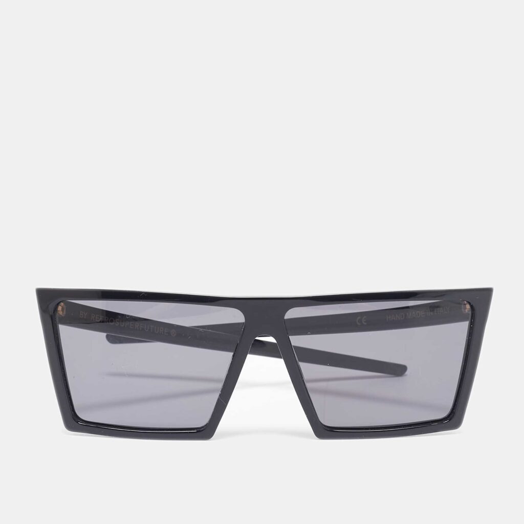 luxury-women-retrosuperfuture-used-accessories-p1077295-001 By RetroSuperFuture Black Rectangle Tinted Sunglasses