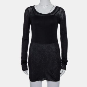Rick Owens Black Knit Forever Tunic Top M