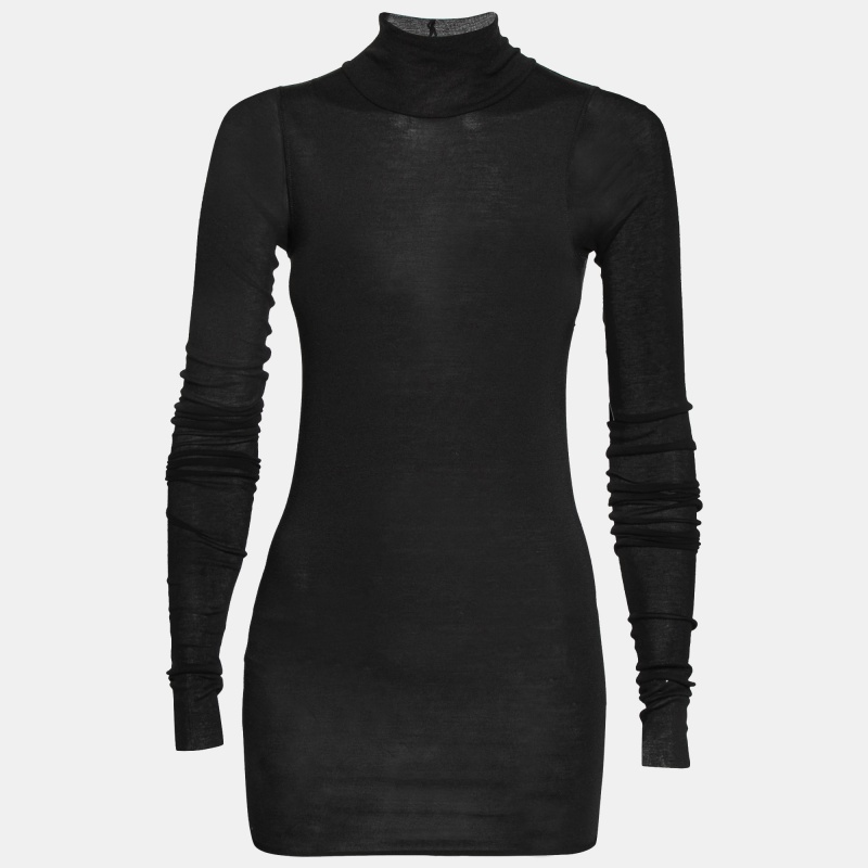 luxury-women-rickowenslilies-used-clothes-p627577-1650961819-009-2 Rickowenslilies Black Knit Mock Neck Long Sleeve Top M