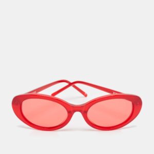 Roberi & Fraud Red Betty Oval Sunglasses