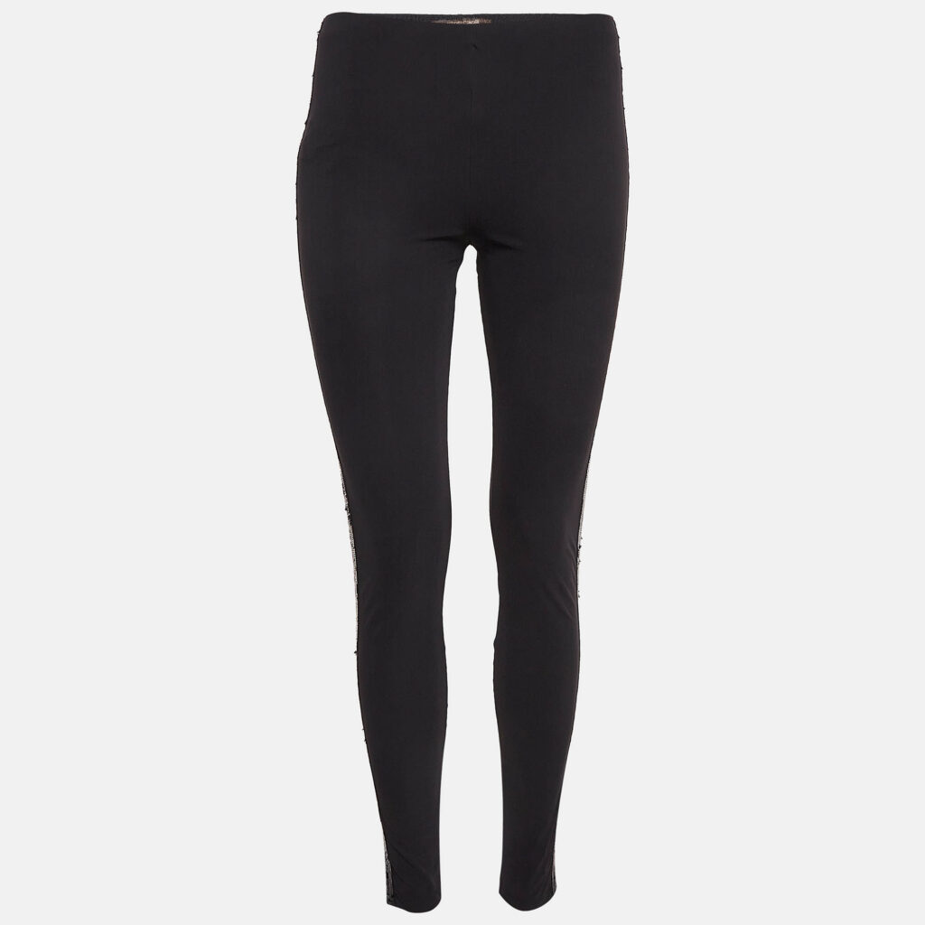 luxury-women-roberto-cavalli-used-clothes-p1009566-001 Roberto Cavalli Black Sequin Jersey Leggings M
