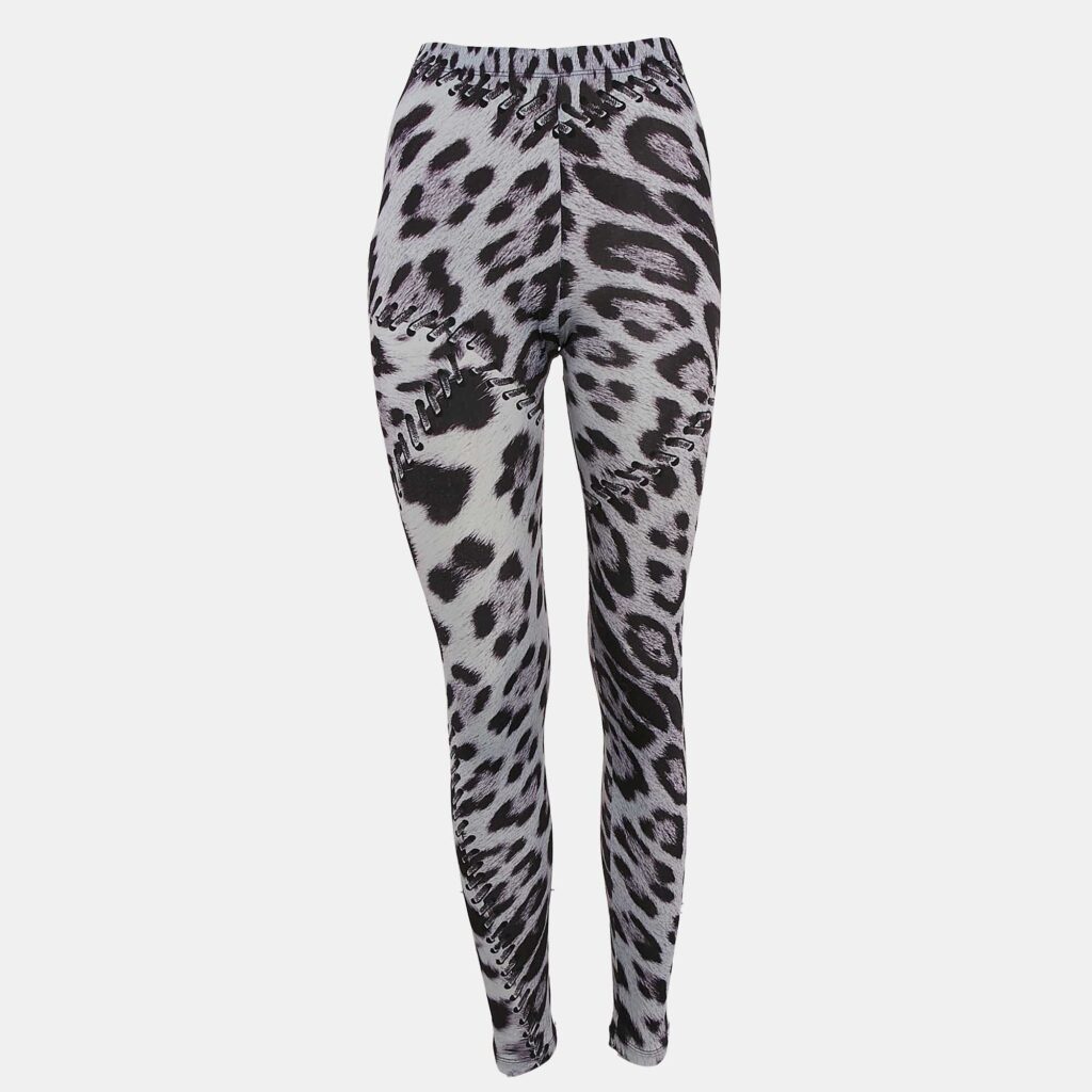 luxury-women-roberto-cavalli-used-clothes-p1121529-002 Roberto Cavalli Blue Leopard Print Jersey Leggings S