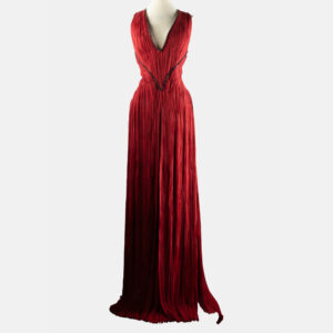 Roberto Cavalli Burgundy Sleeveless Maxi Dress IT 38