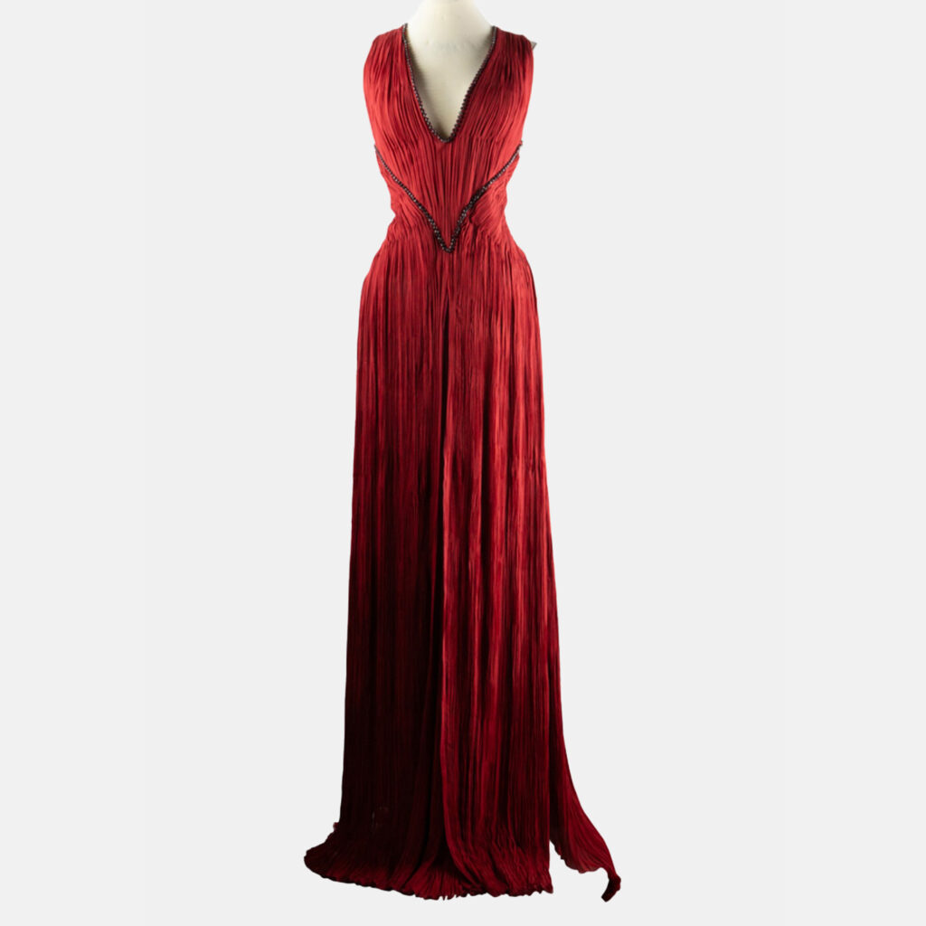 Screenshot Roberto Cavalli Burgundy Sleeveless Maxi Dress IT 38