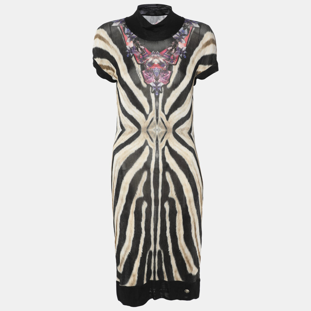 luxury-women-roberto-cavalli-used-clothes-p1147175-001 Roberto Cavalli Multicolor Printed Jersey Dress L