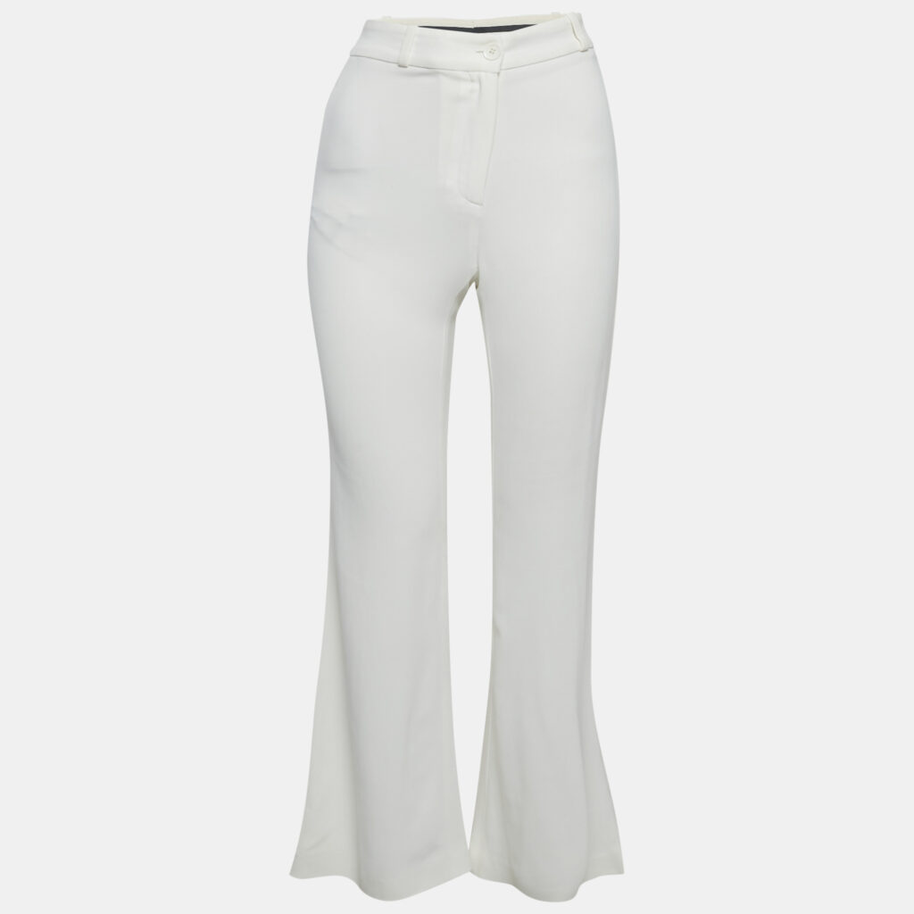 luxury-women-roberto-cavalli-used-clothes-p1169833-001 Roberto Cavalli White Crepe Flared Leg Pants M