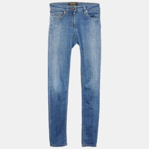 Roberto Cavalli Navy Blue Denim Skinny Jeans S Waist 28"