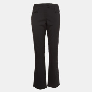 Roberto Cavalli Black Wool Trousers M