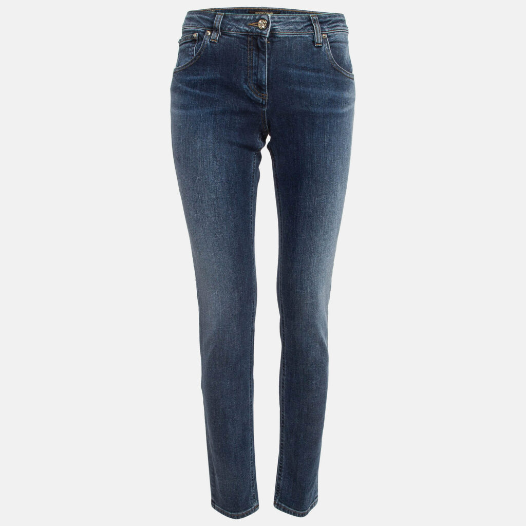 luxury-women-roberto-cavalli-used-clothes-p957744-001 Roberto Cavalli Blue Faded Denim Jeans L Waist 34"