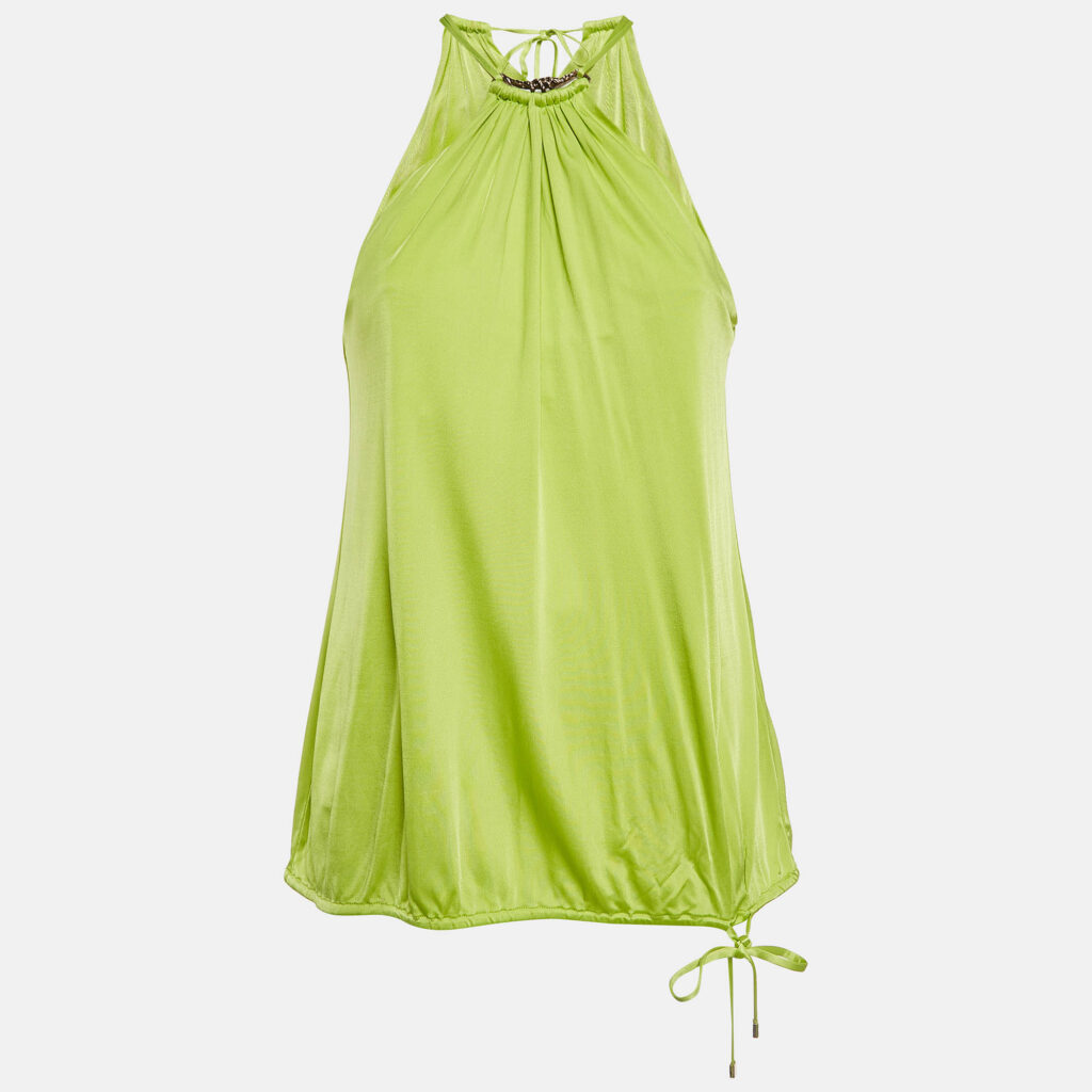 luxury-women-roberto-cavalli-used-clothes-p985628-001 Roberto Cavalli Fluorescent Green Jersey Shoulder Strap Top L
