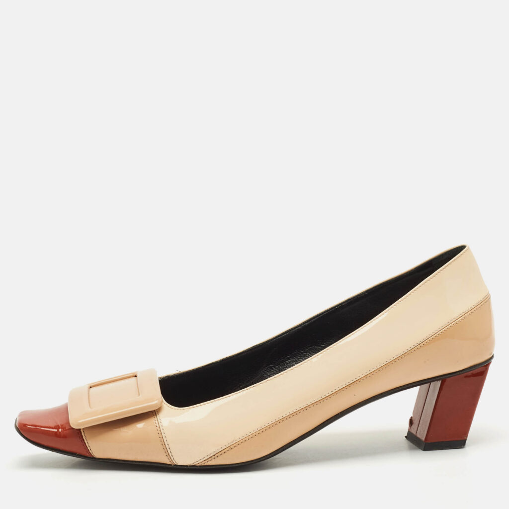 luxury-women-roger-vivier-used-shoes-p1142880-010 Roger Vivier Multicolor Patent Leather Belle Pumps Size 36.5