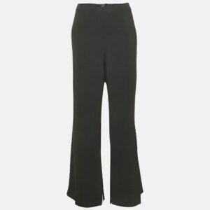 Roland Mouret Black Crepe Slit Detail Trousers XXL