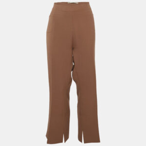 Roland Mouret Brown Crepe Trousers XL
