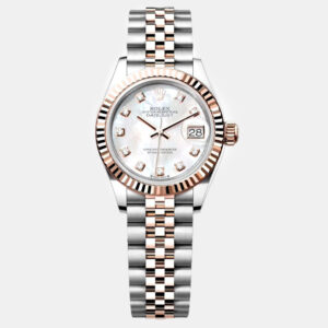 Rolex Mother of Pearl 18K Everose Gold Stainless Steel Lady Datejust Automatic Women's Wristwatch 28 mm