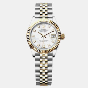 Rolex Mother of Pearl 18K Yellow Gold Stainless Steel Lady Datejust Automatic Women's Wristwatch 28 mm