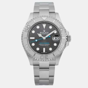 Rolex Rhodium Stainless Steel Yacht-Master 268622 Automatic Men's Wristwatch 37 mm