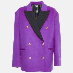 Ronny Kobo Pink Wool Double Breasted Keira Jacket M